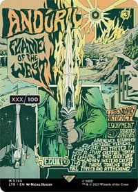 Anduril, Flame of the West (Borderless Poster) (Serial Numbered) - Universes Beyond: The Lord of the Rings: Tales of Middle-earth - Magic: The Gathering card