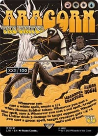 Aragorn, the Uniter (Borderless Poster) (Serial Numbered) - Universes Beyond: The Lord of the Rings: Tales of Middle-earth - Magic: The Gathering card