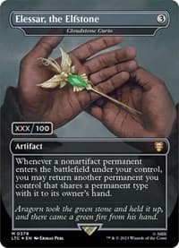 Elessar, the Elfstone - Cloudstone Curio (Borderless) (Serial Numbered) - Commander: The Lord of the Rings: Tales of Middle-earth - Magic: The Gathering card
