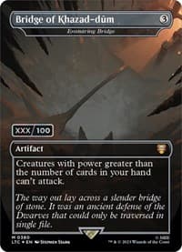 Bridge of Khazad-dum - Ensnaring Bridge (Borderless) (Serial Numbered) - Commander: The Lord of the Rings: Tales of Middle-earth - Magic: The Gathering card