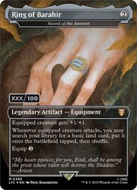 Ring of Barahir - Sword of the Animist (Borderless) (Serial Numbered) - Commander: The Lord of the Rings: Tales of Middle-earth - Magic: The Gathering card