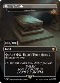 Balin's Tomb - Ancient Tomb (Borderless) (Serial Numbered) - Commander: The Lord of the Rings: Tales of Middle-earth - Magic: The Gathering card