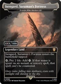 Isengard, Saruman's Fortress - Boseiju, Who Shelters All (Borderless) (Serial Numbered) - Commander: The Lord of the Rings: Tales of Middle-earth - Magic: The Gathering card