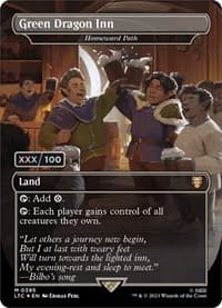 Green Dragon Inn - Homeward Path (Borderless) (Serial Numbered) - Commander: The Lord of the Rings: Tales of Middle-earth - Magic: The Gathering card