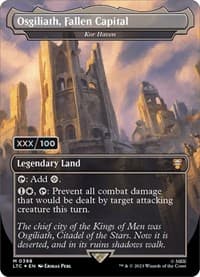 Osgiliath, Fallen Capital - Kor Haven (Borderless) (Serial Numbered) - Commander: The Lord of the Rings: Tales of Middle-earth - Magic: The Gathering card