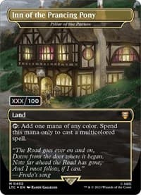 Inn of the Prancing Pony - Pillar of the Paruns (Borderless) (Serial Numbered) - Commander: The Lord of the Rings: Tales of Middle-earth - Magic: The Gathering card