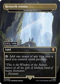 Henneth Annun - Reflecting Pool (Borderless) (Serial Numbered) - Commander: The Lord of the Rings: Tales of Middle-earth - Magic: The Gathering card