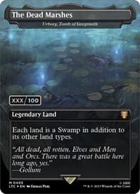 The Dead Marshes - Urborg, Tomb of Yawgmoth (Borderless) (Serial Numbered) - Commander: The Lord of the Rings: Tales of Middle-earth - Magic: The Gathering card