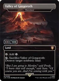 Valley of Gorgoroth - Wasteland (Borderless) (Serial Numbered) - Commander: The Lord of the Rings: Tales of Middle-earth - Magic: The Gathering card