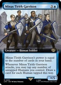 Minas Tirith Garrison (Extended Art) - Universes Beyond: The Lord of the Rings: Tales of Middle-earth - Magic: The Gathering card