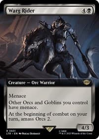 Warg Rider (Extended Art) - Universes Beyond: The Lord of the Rings: Tales of Middle-earth - Magic: The Gathering card