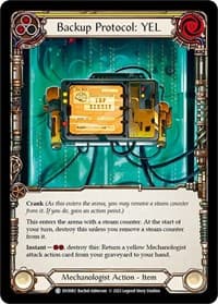 Backup Protocol: YEL - Bright Lights - Flesh and Blood TCG card
