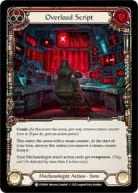 Overload Script - Bright Lights - Flesh and Blood TCG card