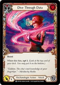 Dive Through Data (Red) - Bright Lights - Flesh and Blood TCG card