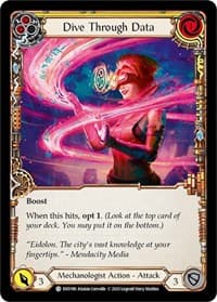 Dive Through Data (Yellow) - Bright Lights - Flesh and Blood TCG card