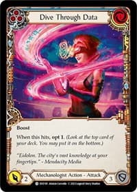 Dive Through Data (Blue) - Bright Lights - Flesh and Blood TCG card