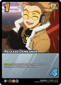 Relaxed Demeanor - UniVersus: My Hero Academia: Jet Burn - UniVersus card