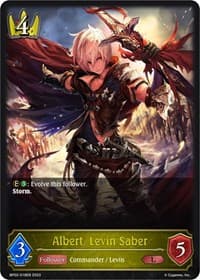 Albert, Levin Saber - BP02: Reign of Bahamut - Shadowverse: Evolve card