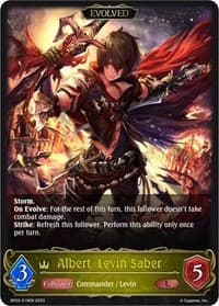 Albert, Levin Saber (Evolved) - BP02: Reign of Bahamut - Shadowverse: Evolve card