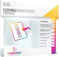GameGenic Closable Inner Sleeves - Clear (100-Pack) - GameGenic Card Sleeves - Card Sleeves card