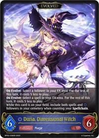 Daria, Dimensional Witch (Evolved) - BP02: Reign of Bahamut - Shadowverse: Evolve card