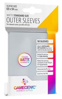 GameGenic Matte Prime Outer Sleeves - Standard Size - Gray (50-Pack) - GameGenic Card Sleeves - Card Sleeves card