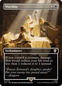 Worship (Borderless) - Commander: The Lord of the Rings: Tales of Middle-earth - Magic: The Gathering card