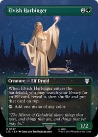 Elvish Harbinger (Borderless) - Commander: The Lord of the Rings: Tales of Middle-earth - Magic: The Gathering card
