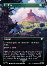 Explore (Borderless) - Commander: The Lord of the Rings: Tales of Middle-earth - Magic: The Gathering card