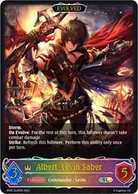 Albert, Levin Saber (Evolved) (SL) - BP02: Reign of Bahamut - Shadowverse: Evolve card