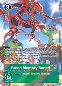 Green Memory Boost! - P-038 (Digimon Adventure Box 2) - Digimon Promotion Cards - Digimon Card Game card