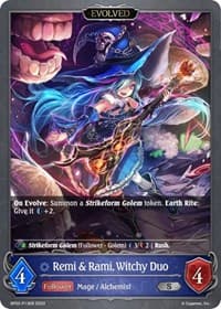 Remi & Rami, Witchy Duo (Evolved) - P13EN (Foil) - BP02: Reign of Bahamut - Shadowverse: Evolve card