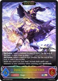 Daria, Dimensional Witch (Evolved) (SL) - BP02: Reign of Bahamut - Shadowverse: Evolve card