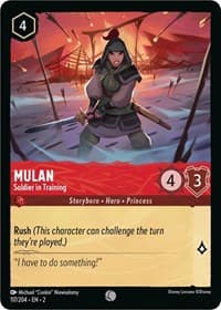Mulan - Soldier in Training - Rise of the Floodborn - Disney Lorcana card