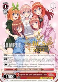 Nightwear, Ichika & Nino & Miku & Yotsuba & Itsuki (BCS 2023) - Bushiroad Event Cards - Weiss Schwarz card