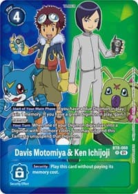 Davis Motomiya & Ken Ichijoji (Tamer Party Pack -The Beginning-) - New Awakening - Digimon Card Game card