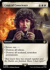 Crisis of Conscience (Extended Art) (Surge Foil) - Universes Beyond: Doctor Who - Magic: The Gathering card