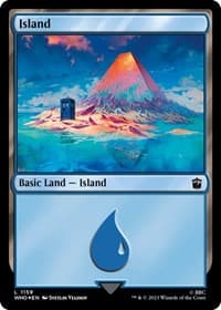 Island (1159) (Surge Foil) - Universes Beyond: Doctor Who - Magic: The Gathering card