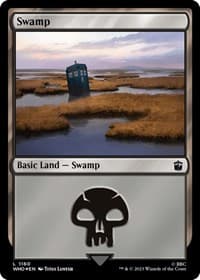 Swamp (1160) (Surge Foil) - Universes Beyond: Doctor Who - Magic: The Gathering card