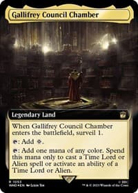 Gallifrey Council Chamber (Extended Art) (Surge Foil) - Universes Beyond: Doctor Who - Magic: The Gathering card