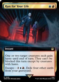 Run for Your Life (Extended Art) (Surge Foil) - Universes Beyond: Doctor Who - Magic: The Gathering card