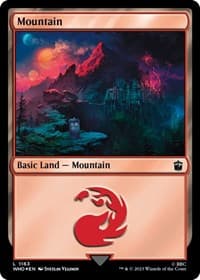 Mountain (1163) (Surge Foil) - Universes Beyond: Doctor Who - Magic: The Gathering card
