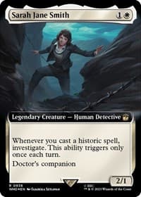 Sarah Jane Smith (Extended Art) (Surge Foil) - Universes Beyond: Doctor Who - Magic: The Gathering card