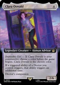 Clara Oswald (Extended Art) (Surge Foil) - Universes Beyond: Doctor Who - Magic: The Gathering card