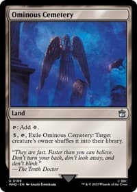Ominous Cemetery - Universes Beyond: Doctor Who - Magic: The Gathering card