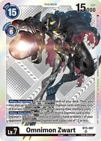 Omnimon Zwart (Starter Deck 15 & 16 Pre-Release Winner) - Battle of Omni - Digimon Card Game card