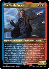 The Tenth Doctor (Display Commander) - Thick Stock - Universes Beyond: Doctor Who - Magic: The Gathering card