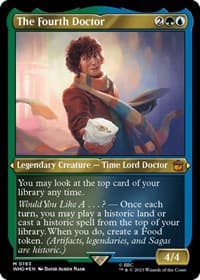 The Fourth Doctor (Display Commander) - Thick Stock - Universes Beyond: Doctor Who - Magic: The Gathering card