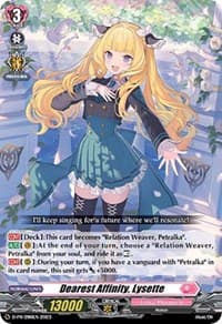 Dearest Affinity, Lysette - D Promo Cards - Cardfight Vanguard card