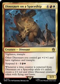 Dinosaurs on a Spaceship - Universes Beyond: Doctor Who - Magic: The Gathering card